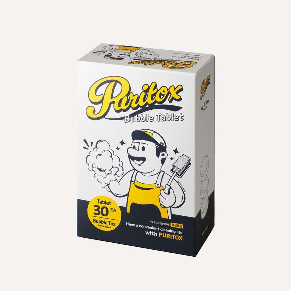 PURITOX 30 錠泡泡清潔錠包裝，官方商品圖片